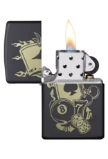 Zippo Gambling Design Black Matte