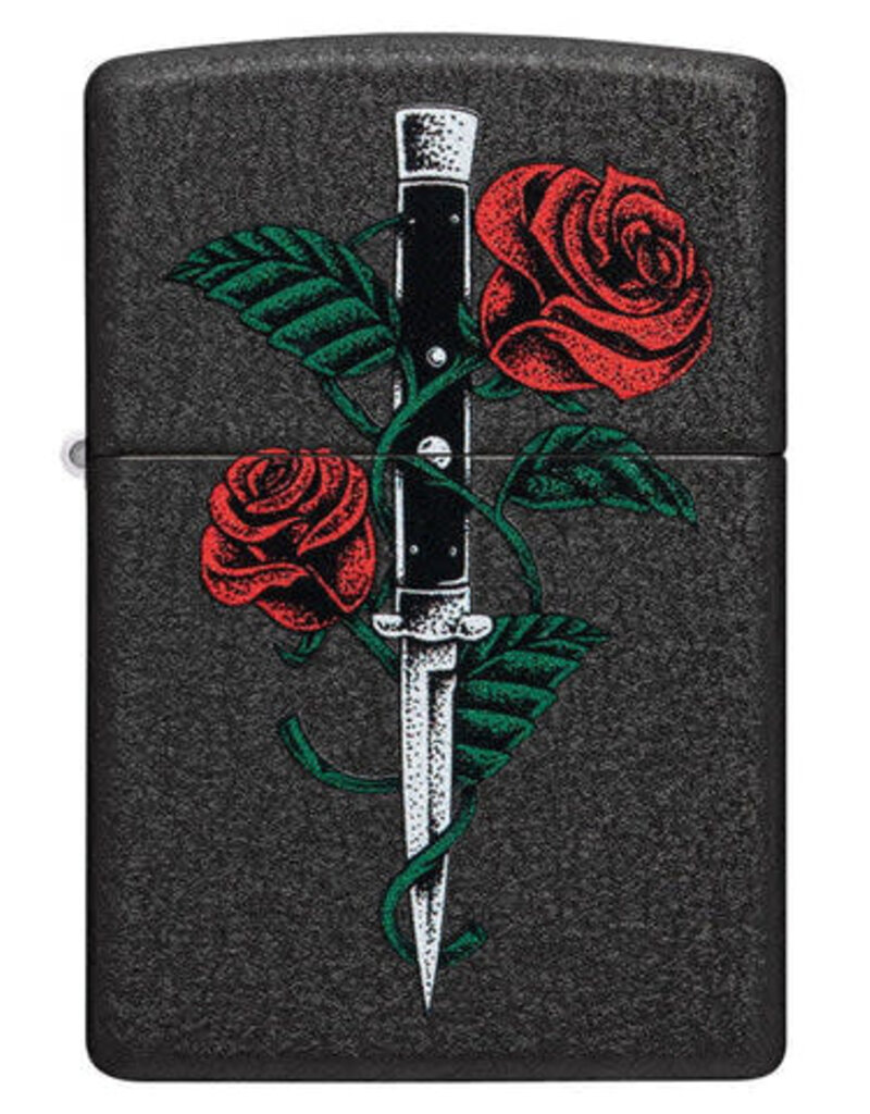 Zippo Rose Dagger Tattoo Design