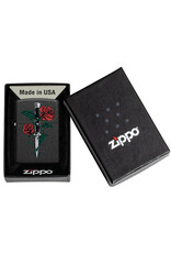 Zippo Rose Dagger Tattoo Design