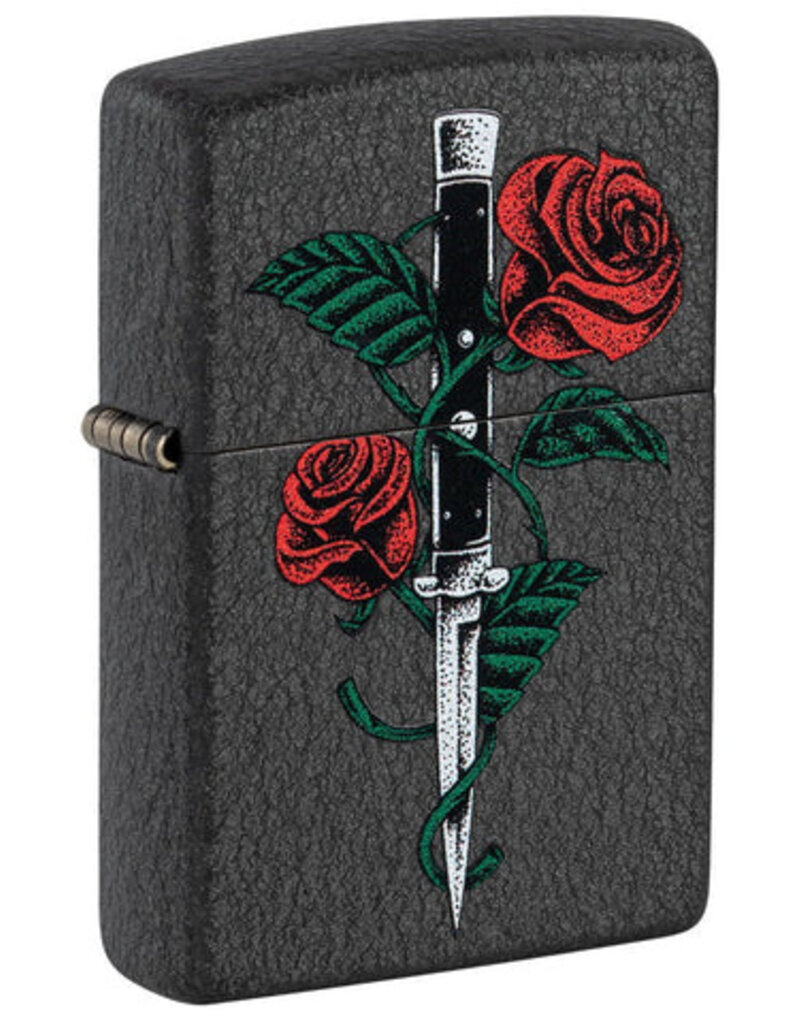 Zippo Rose Dagger Tattoo Design