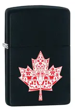 Zippo Souvenir Detailed Maple Leaf Black