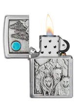 Zippo Wolves Wolf Pack and Moon Emblem