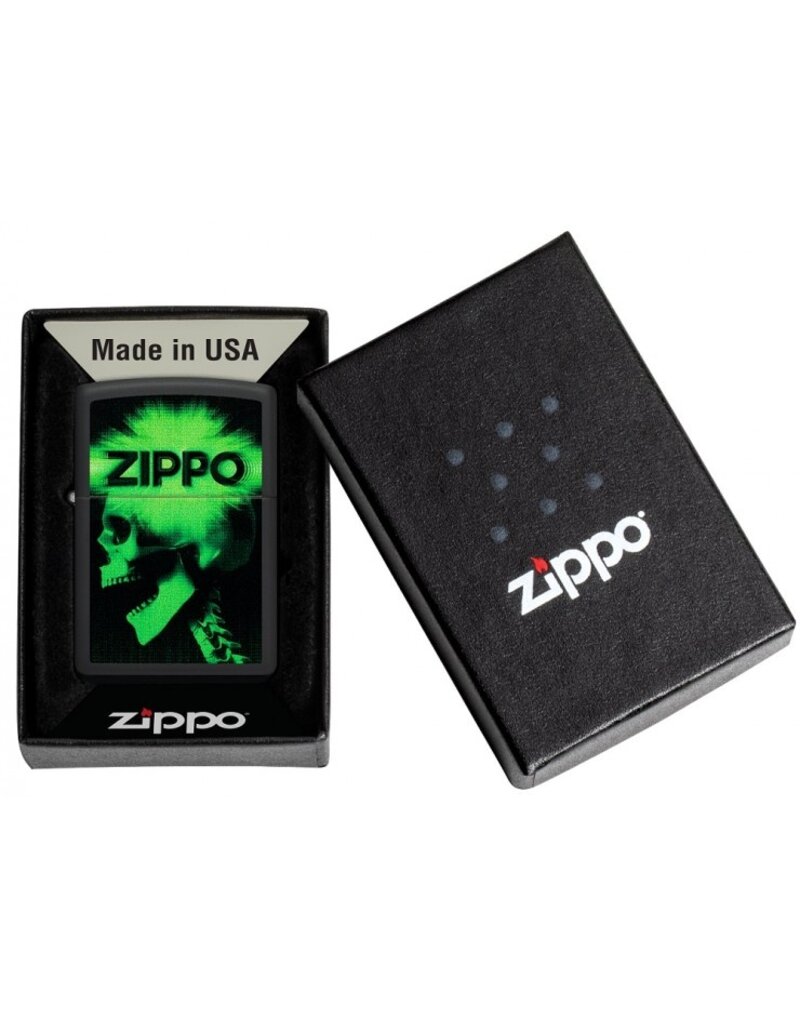 Zippo Green Zippo Skull