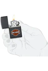 Zippo Harley Black Matte Logo