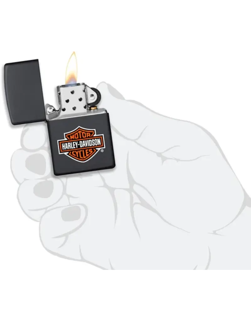 Zippo Harley Black Matte Logo