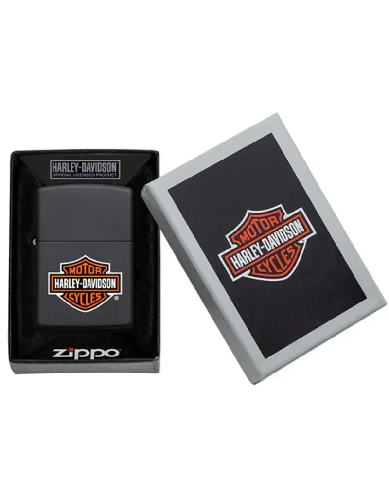 Zippo Harley Black Matte Logo