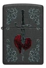 Zippo Heart Dagger Tattoo Design