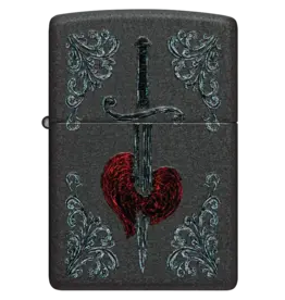 Zippo Heart Dagger Tattoo Design