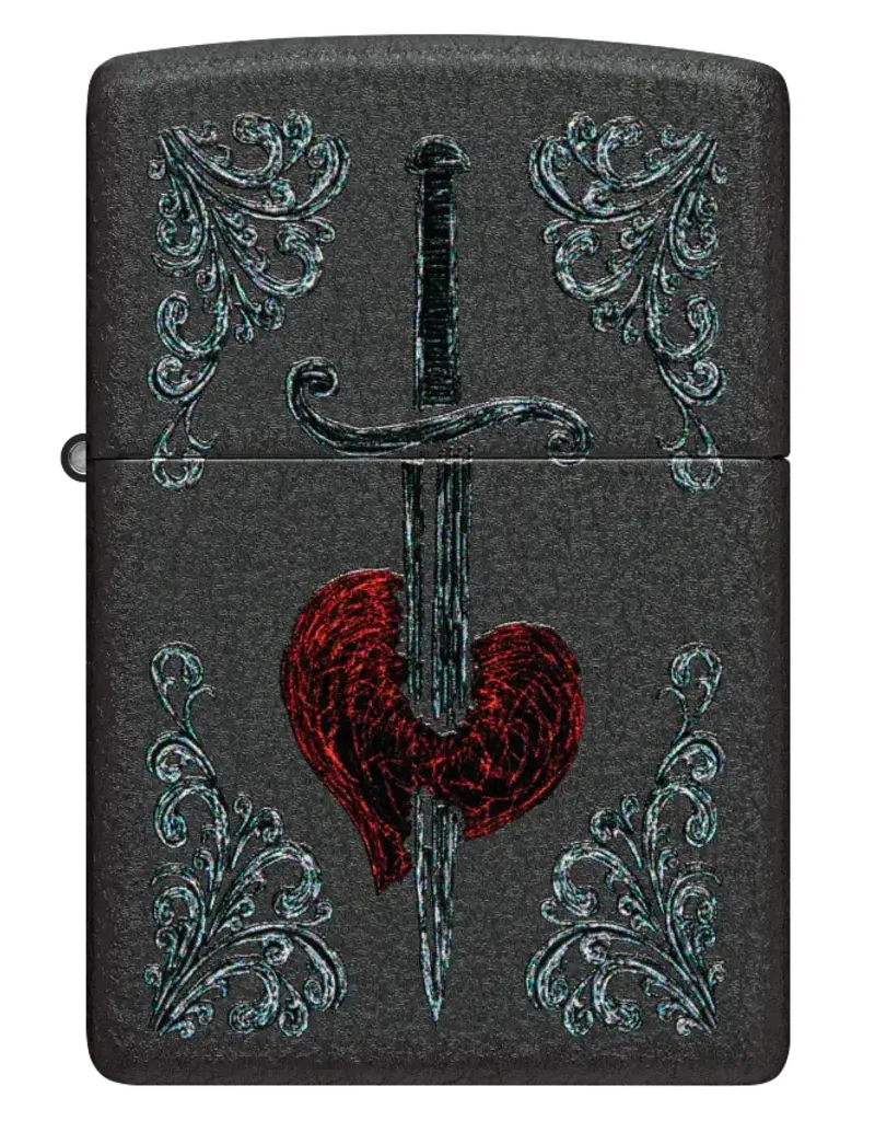 Zippo Heart Dagger Tattoo Design