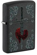 Zippo Heart Dagger Tattoo Design