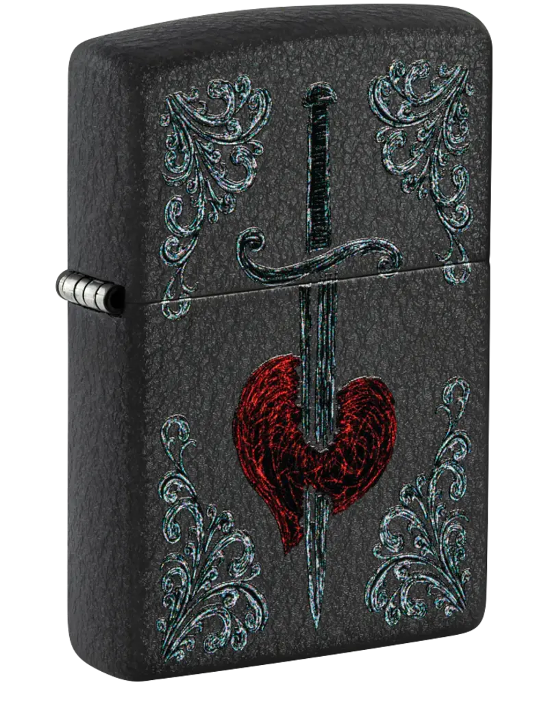 Zippo Heart Dagger Tattoo Design