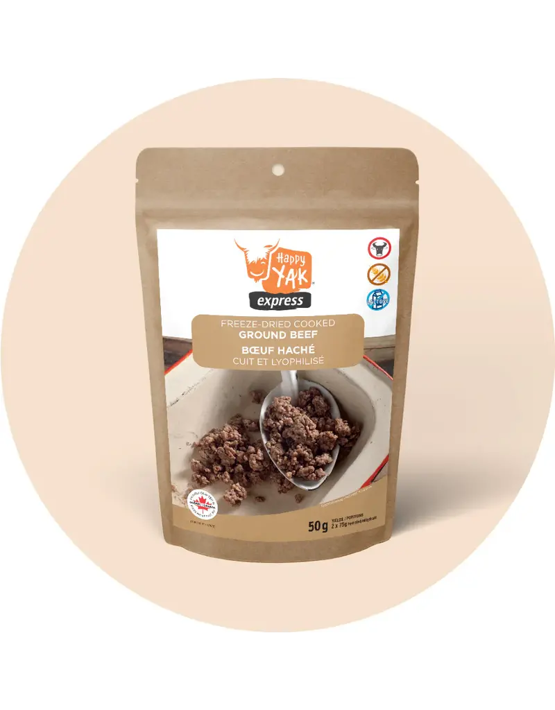 Happy Yak Freeze-Dried Cooked Ground Beef (50g)