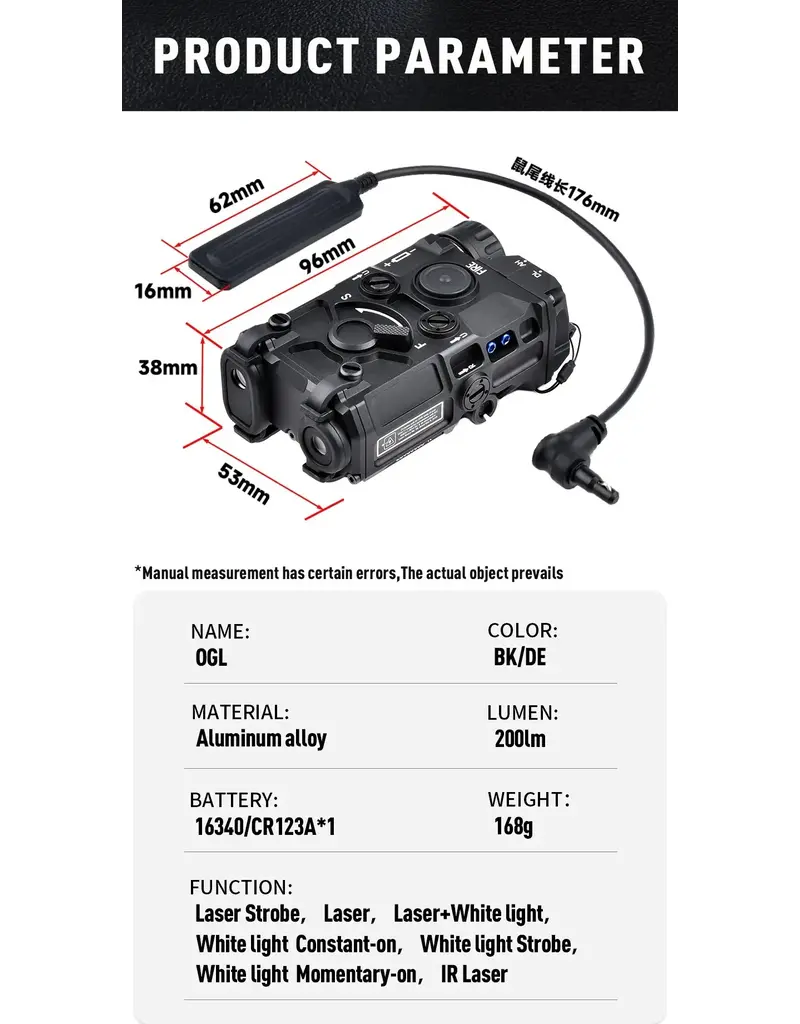 WADSN P4 Combined Device Gen.3.0 (Green&IR Laser) (Aluminum）