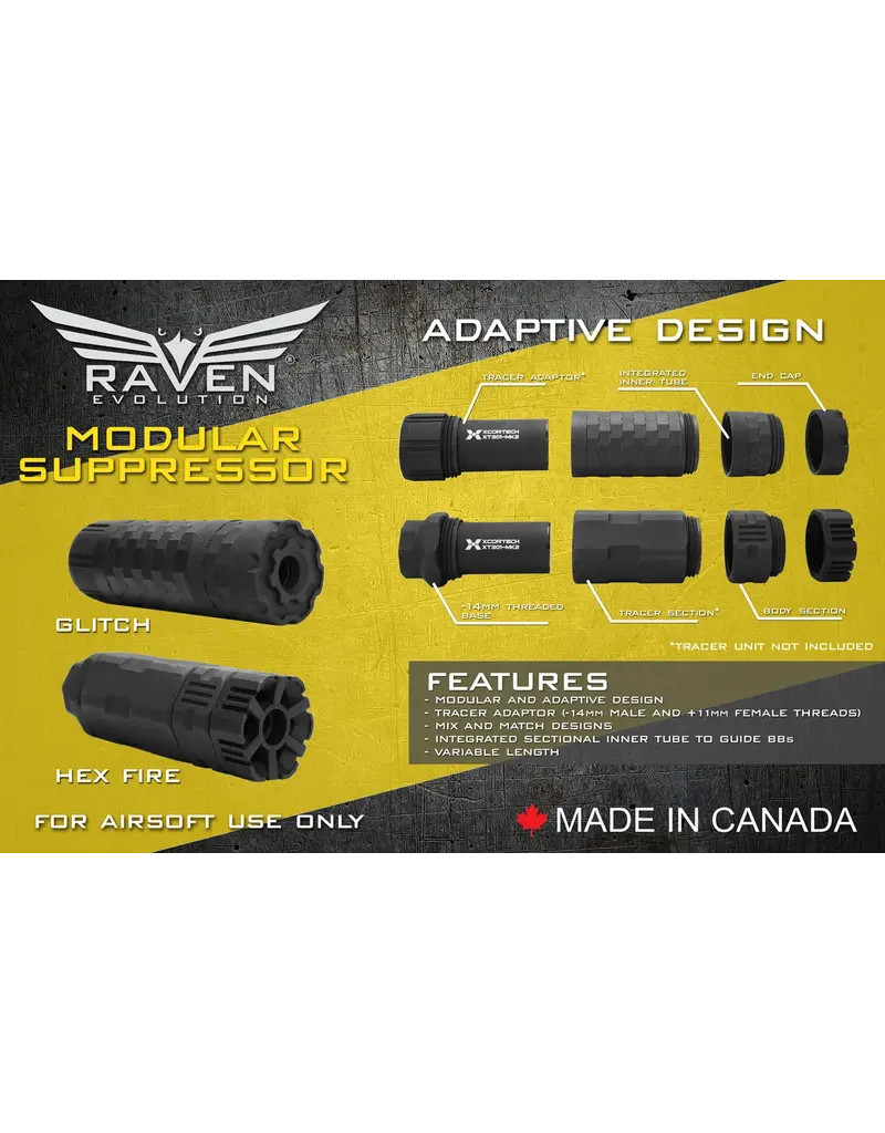 Raven Evolution Hex Fire Modular Suppressor