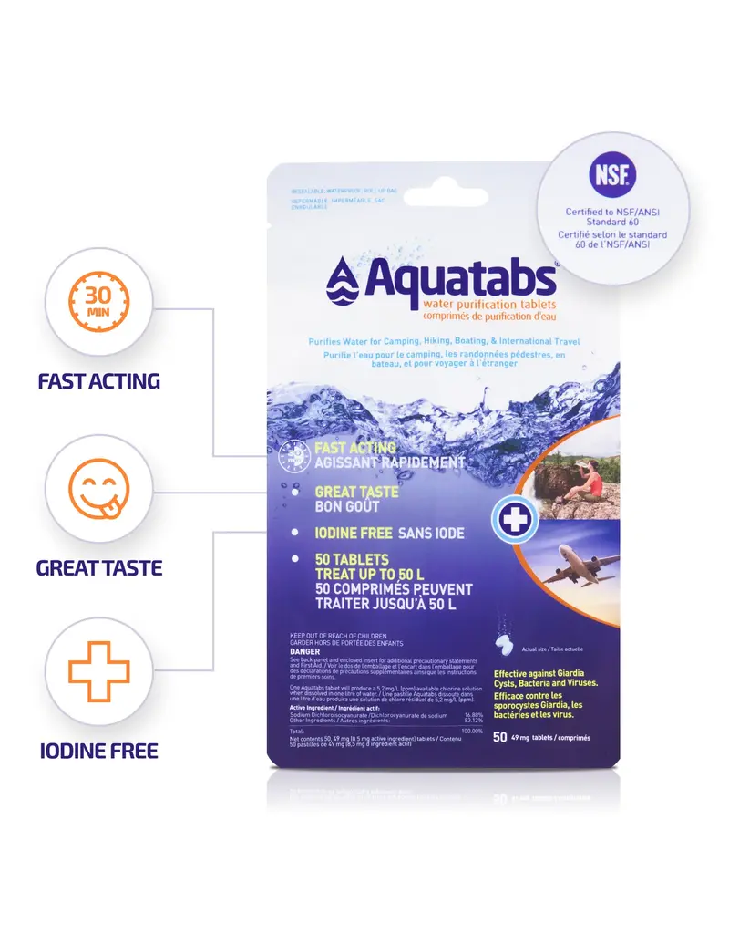 Aquatabs 50 Water Purification Tablets