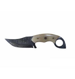 MAB IMPEX Full Tang Up Swept Damascus Steel  Skinner