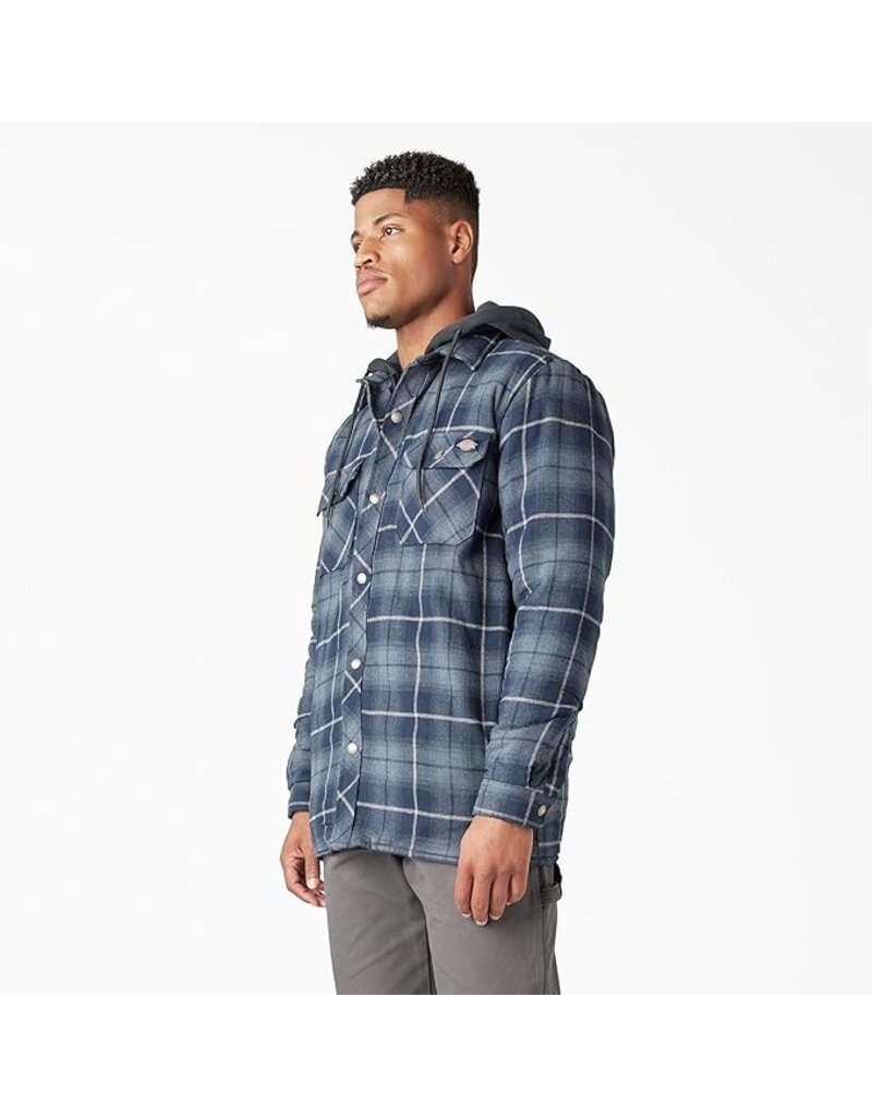 Dickies Water Repellent Flannel Hooded Shirt Jacket