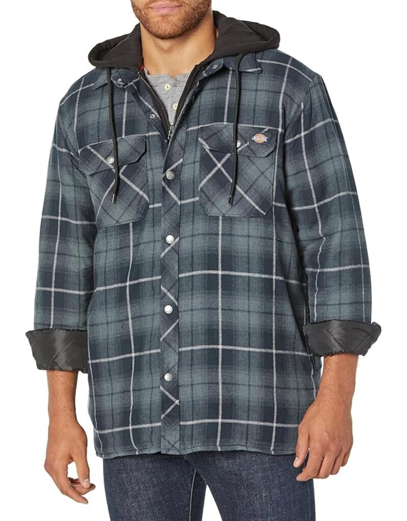 Dickies Water Repellent Flannel Hooded Shirt Jacket