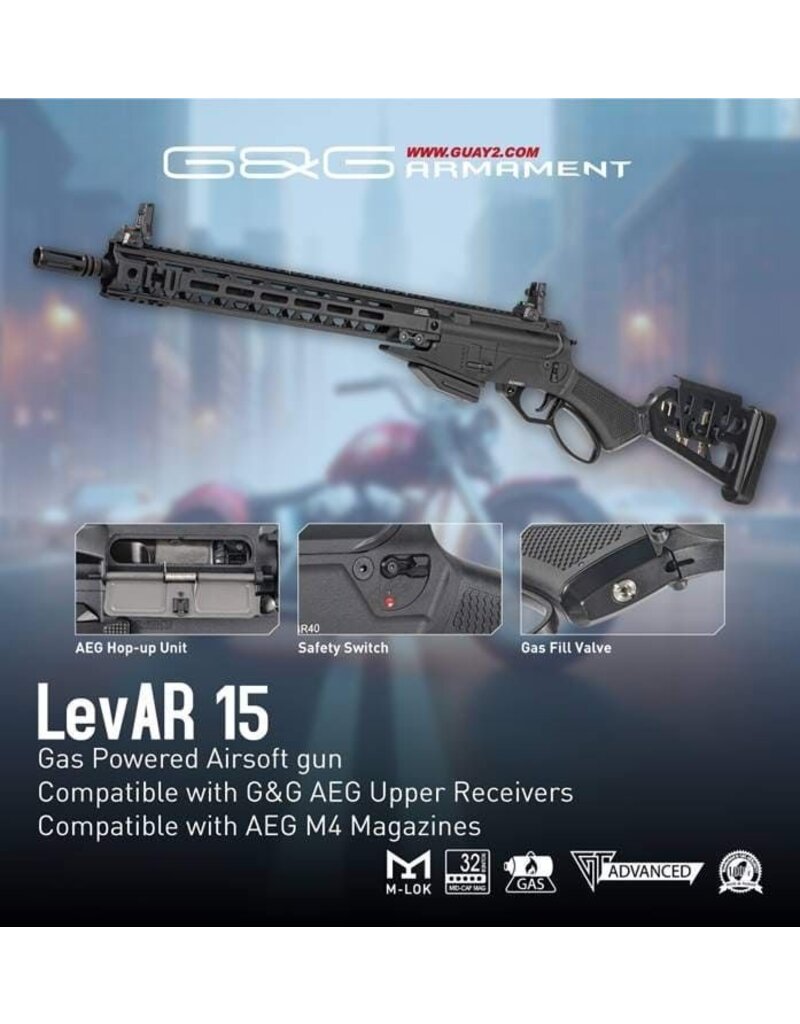 G&G Airsoft Gas Underlever LevAR 15