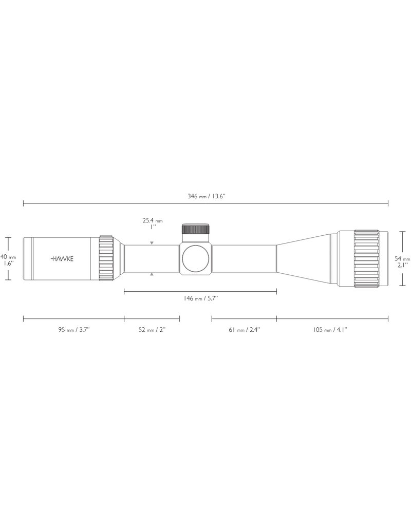 Hawke Vantage 4-12x40 AO Mil Dot