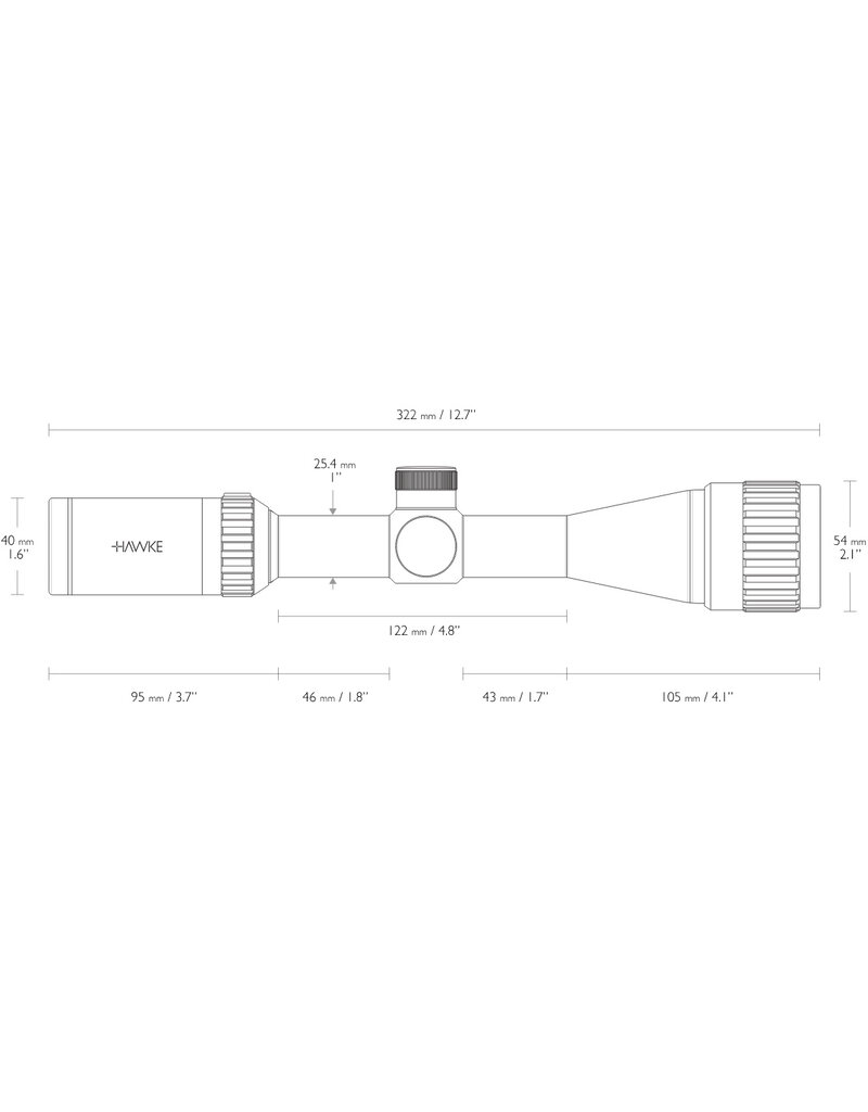 Hawke Vantage 3-9x40 AO Mil Dot