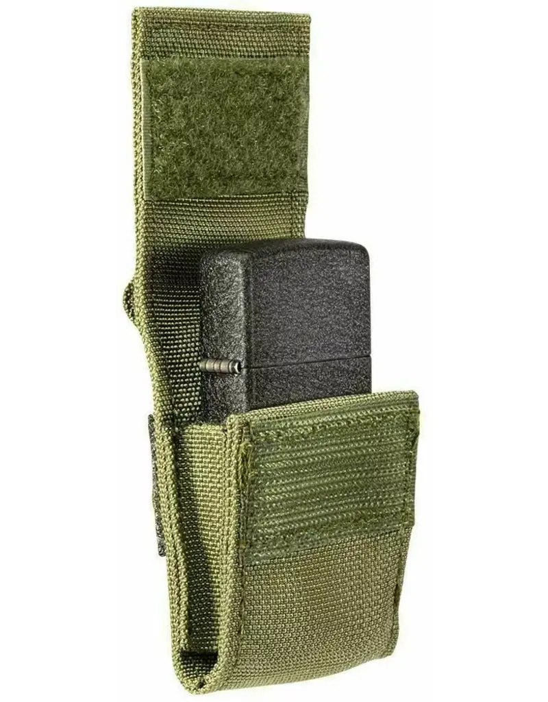 Zippo Black Crackle Lighter with OD Pouch Gift Set