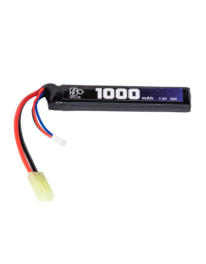 S+ 7.4V Lipo Battery 1000mAh Stick 25C