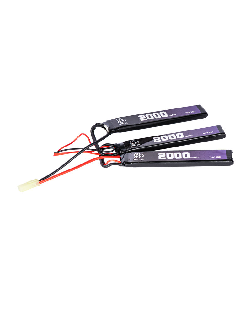 S+ 11.1V Lipo Battery 2000mAh Triple Split Tamiya
