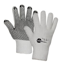 Jackfield Thermal Bleached White PVC Gloves with Dots
