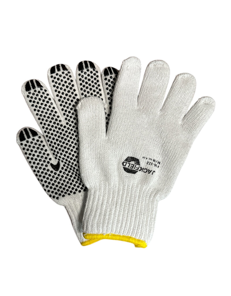 Jackfield Thermal Bleached White PVC Gloves with Dots