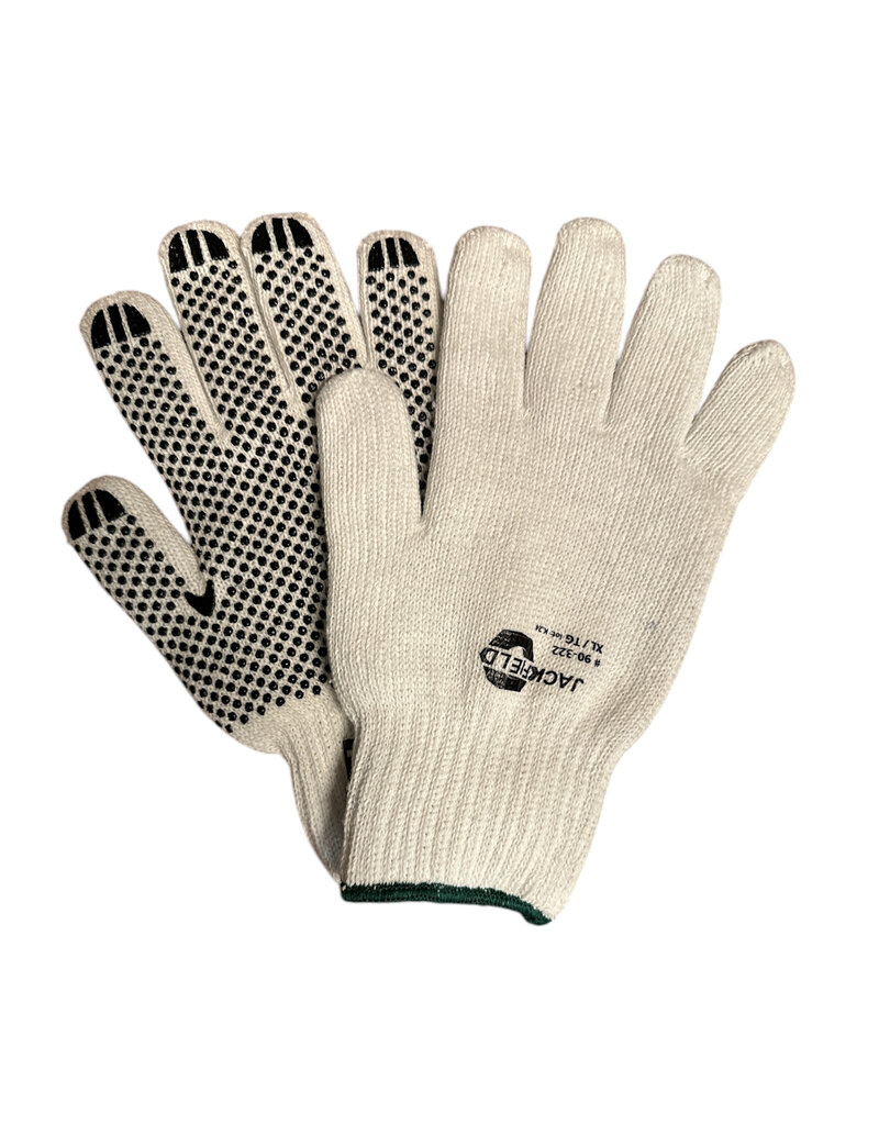 Jackfield Thermal Bleached White PVC Gloves with Dots