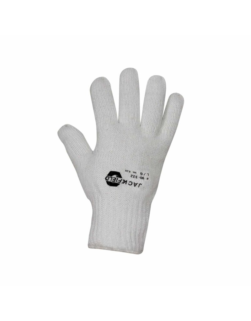 Jackfield Thermal Bleached White PVC Gloves with Dots