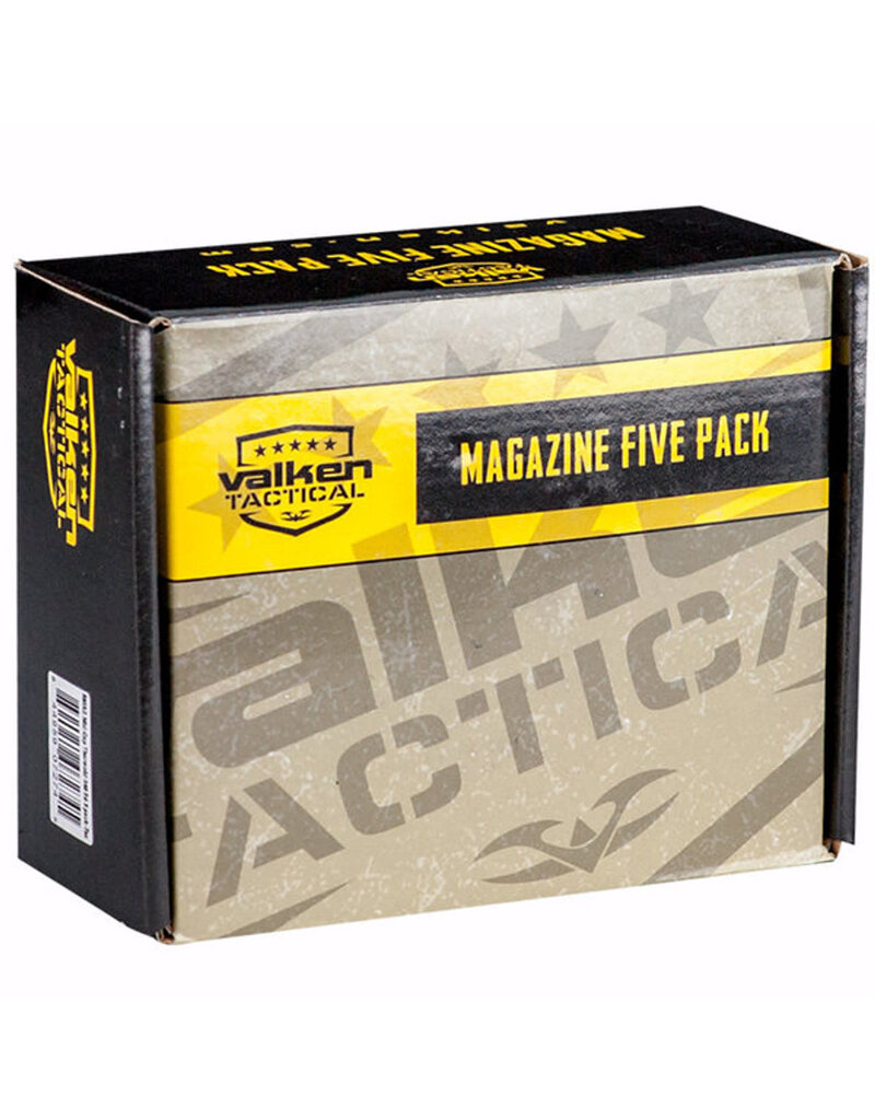 Valken Thermold Mid-Cap Airsoft Magazines (5 Pack) Tan