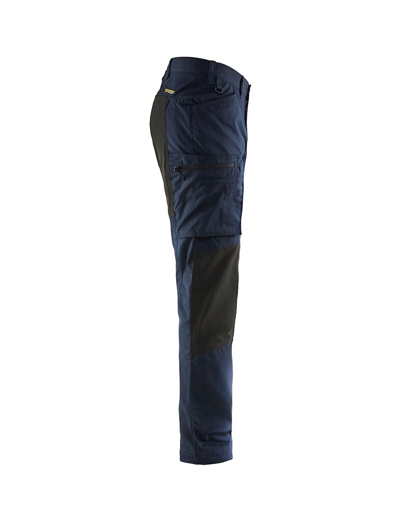 Blaklader Workwear Pantalon de service extensible bleu marine foncé/noir
