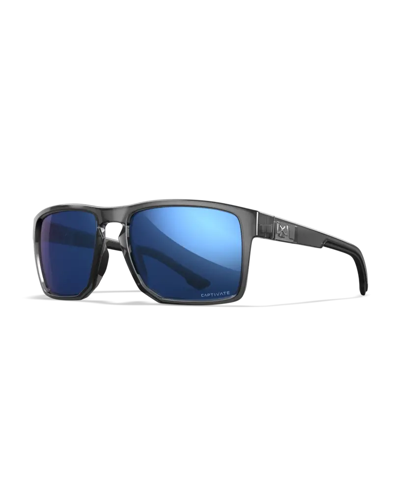 WileyX Founder Captivate Pol Blue Mirror/Gloss Crystal Grey Frame