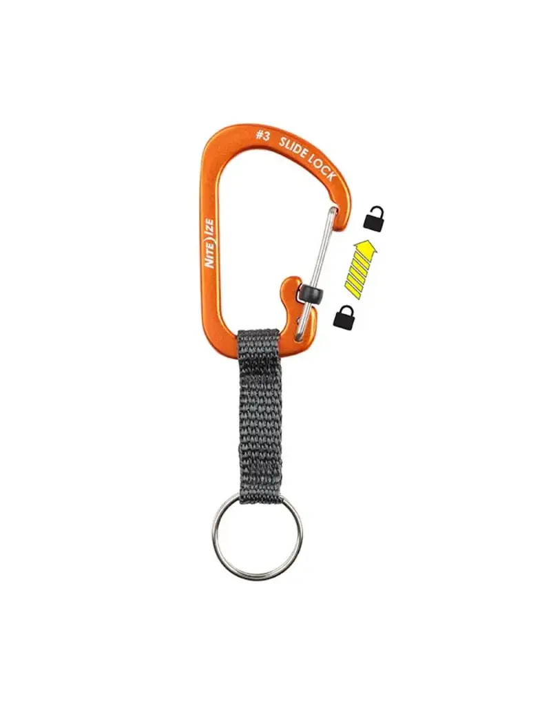 Nite Ize SlideLock Key Ring Aluminum Orange