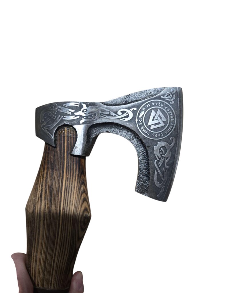 MAB IMPEX Damascus Steel Tomahawk with Rosewood Handle