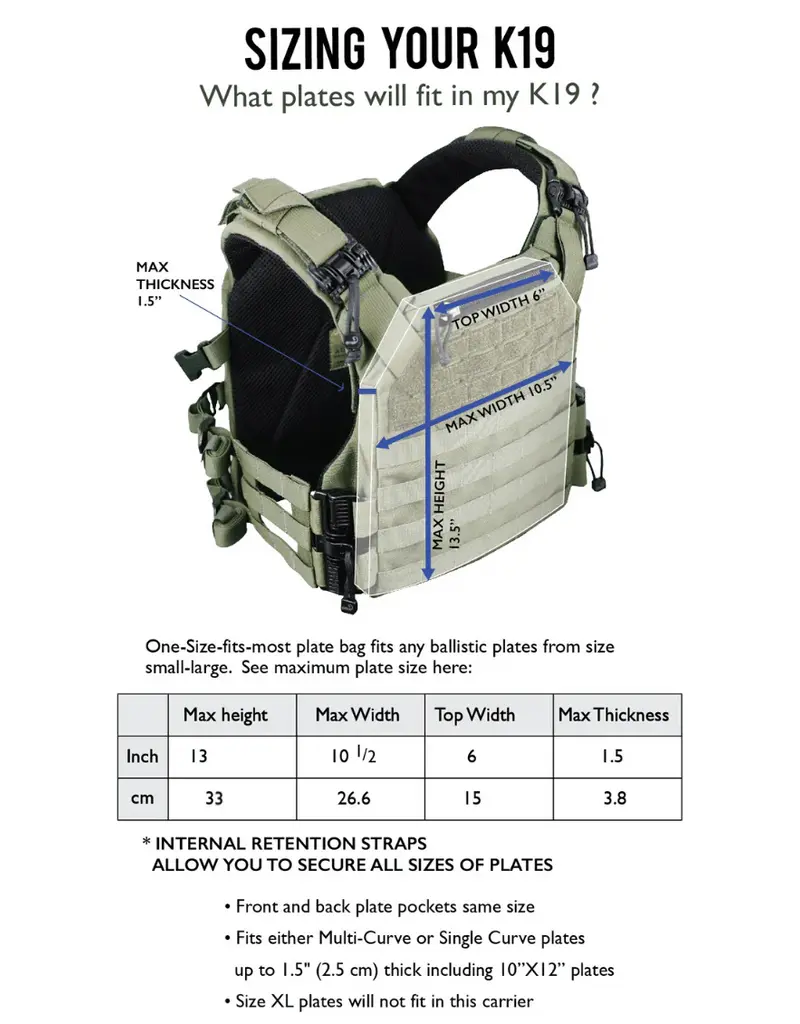 AGILITE Porte-Plaques K19 Plate Carrier 3.0