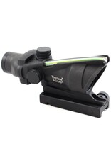 Taktak Airsoft Lunette ACOG 4X32 avec source d'éclairage à fibre optique et point vert