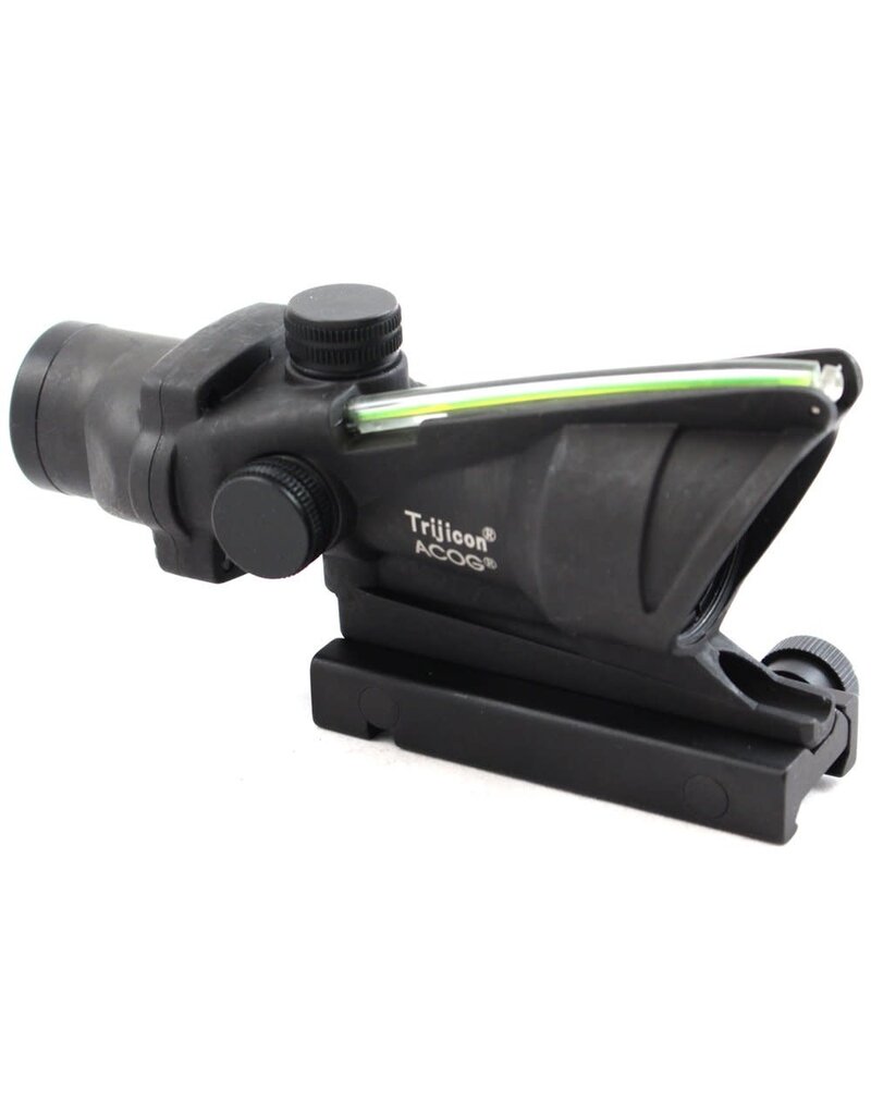 Taktak Airsoft Lunette ACOG 4X32 avec source d'éclairage à fibre optique et point vert