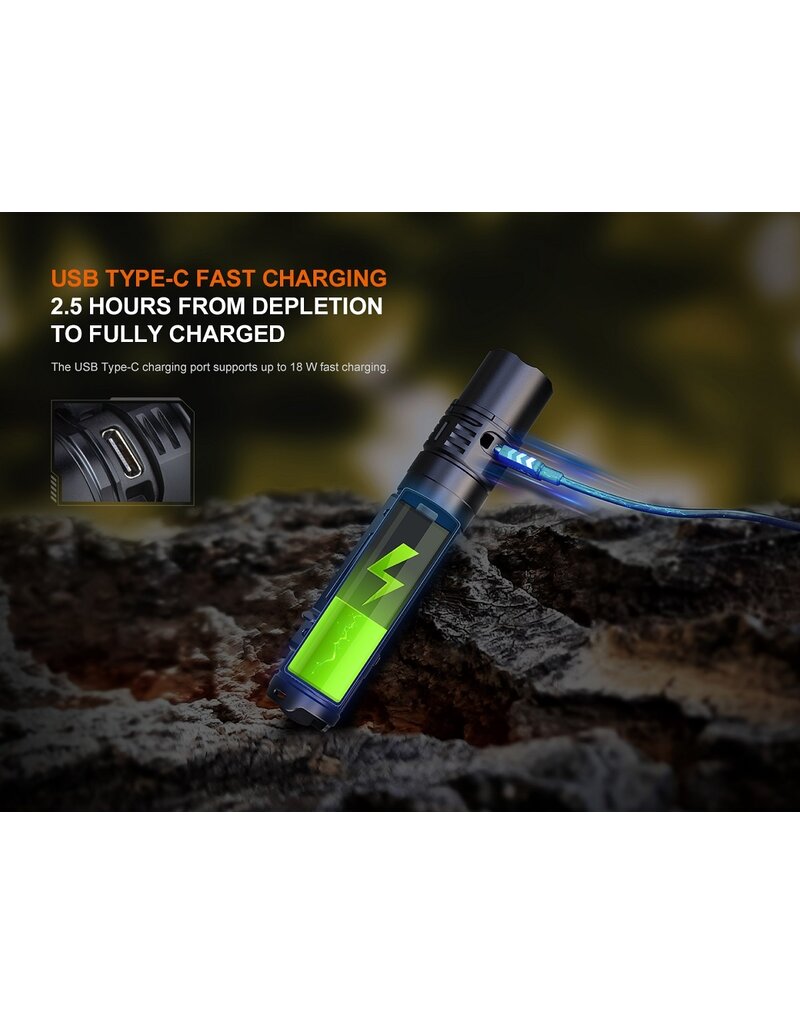Fenix Lampe de poche tactique compacte et rechargeable PD36R V2.0
