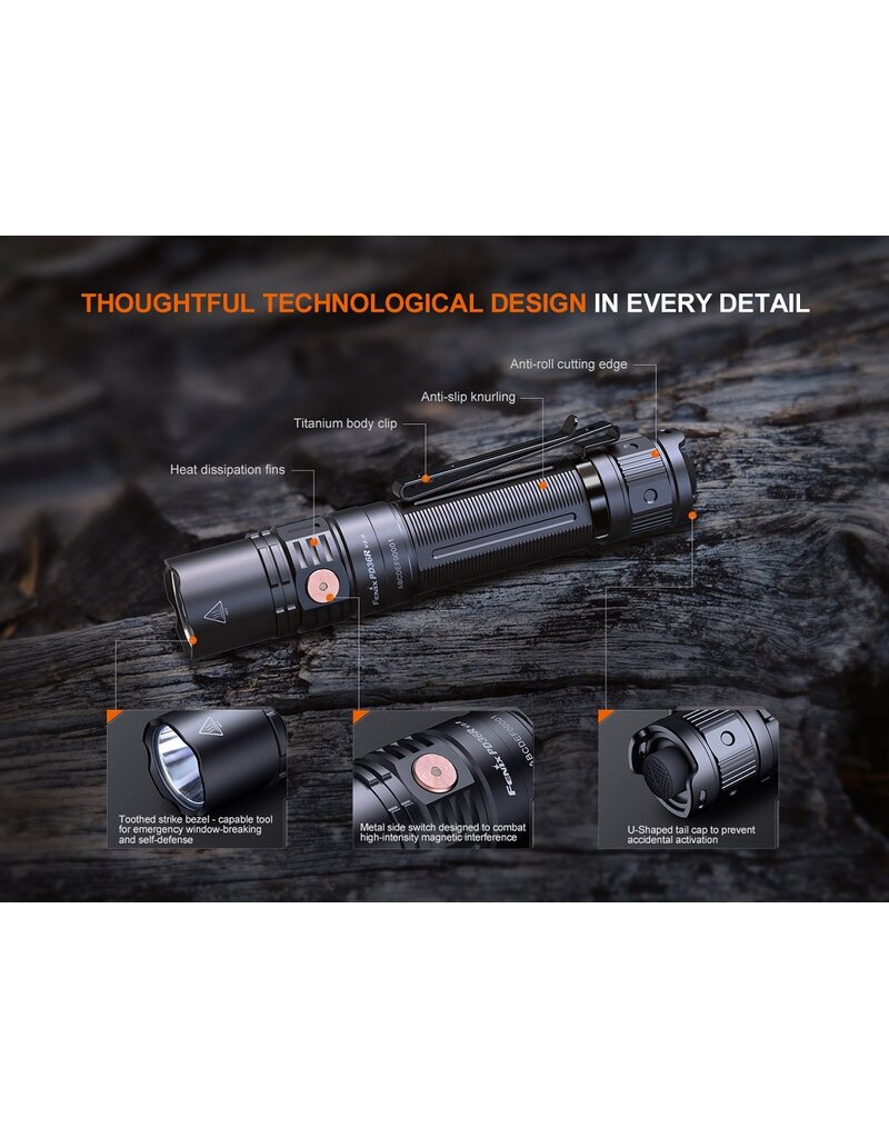 Fenix Lampe de poche tactique compacte et rechargeable PD36R V2.0