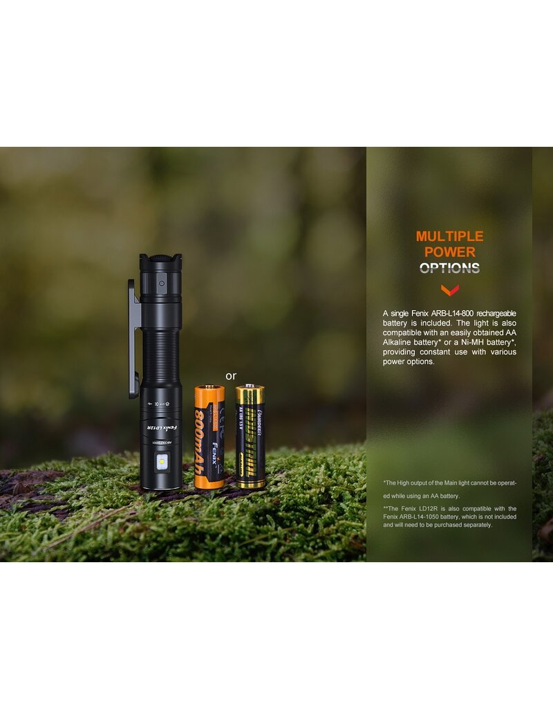 Fenix LD12R Dual Light Source Multipurpose Rechargeable Flashlight