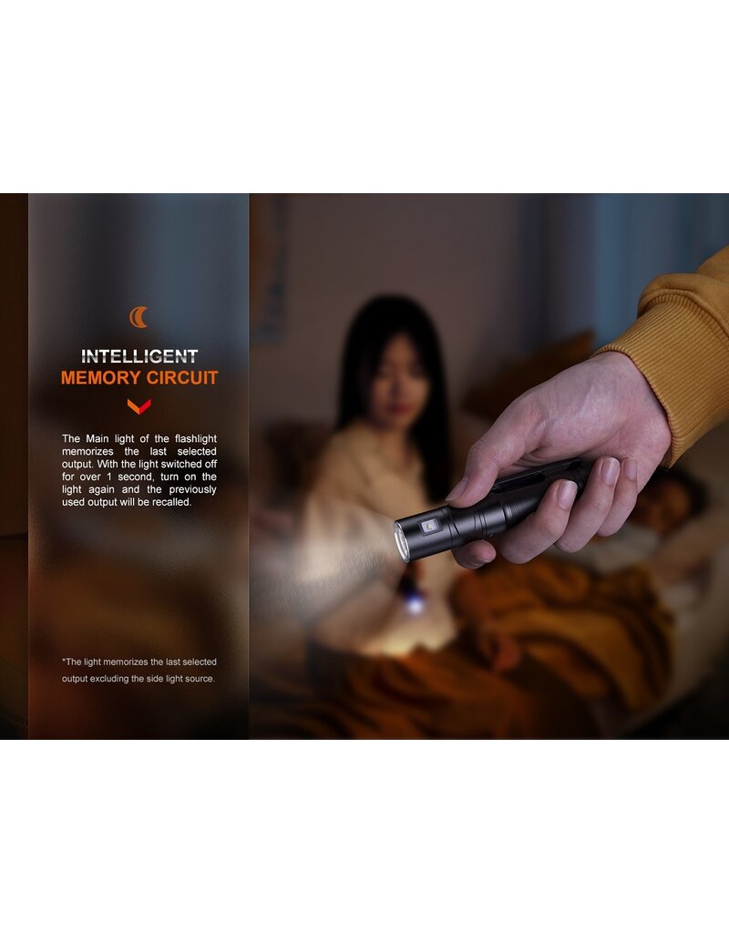 Fenix Lampe de poche rechargeable multifonction à double source lumineuse LD12R