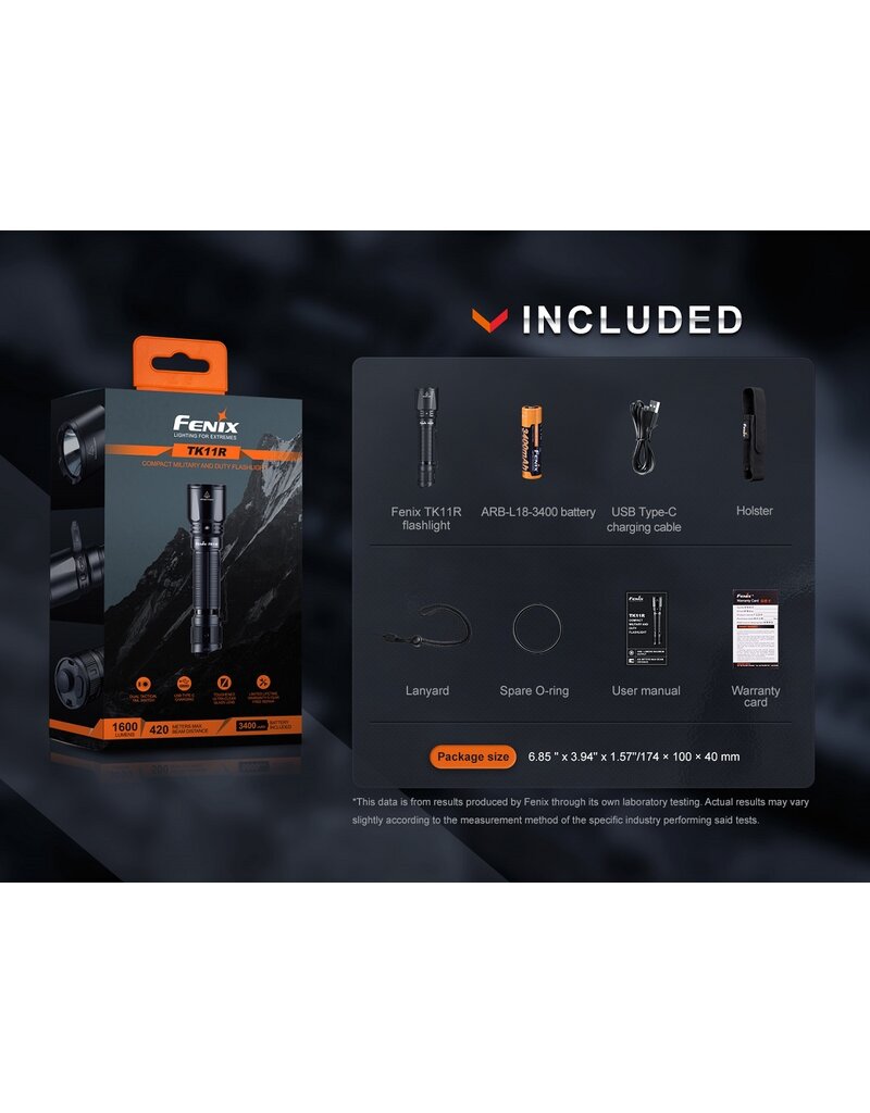 Fenix TK11R Rechargeable Tactical Flashlight