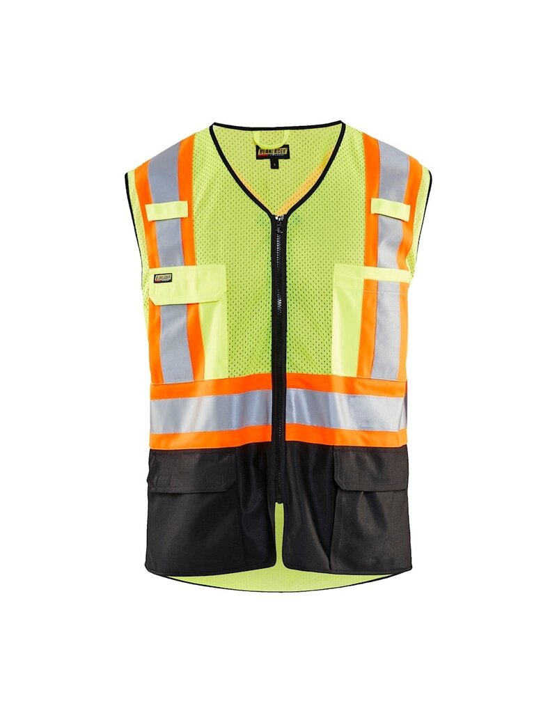 Blaklader Workwear Gilet de travail haute visibilité Jaune/Noir
