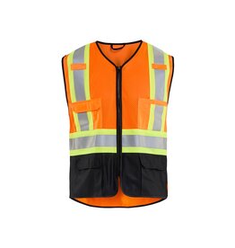 Blaklader Workwear Gilet de travail haute visibilité Orange/Noir