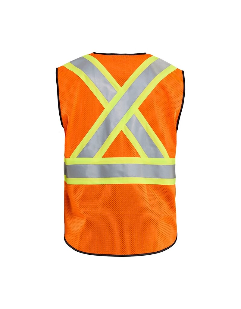 Blaklader Workwear Gilet de travail haute visibilité Orange/Noir