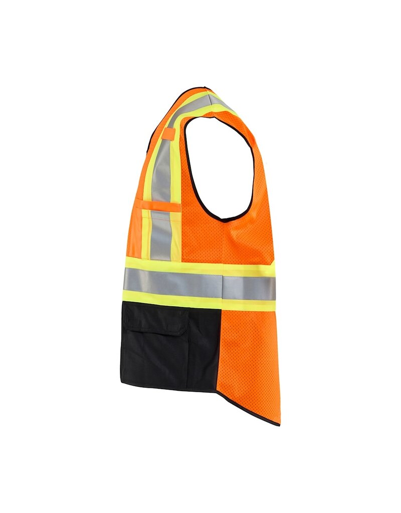 Blaklader Workwear Gilet de travail haute visibilité Orange/Noir