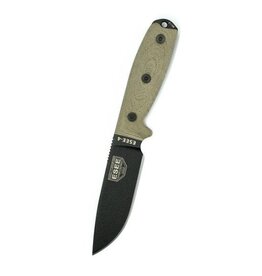 ESEE Knives ESEE-4 Green Canvas Micarta 3D Handle Black Blade